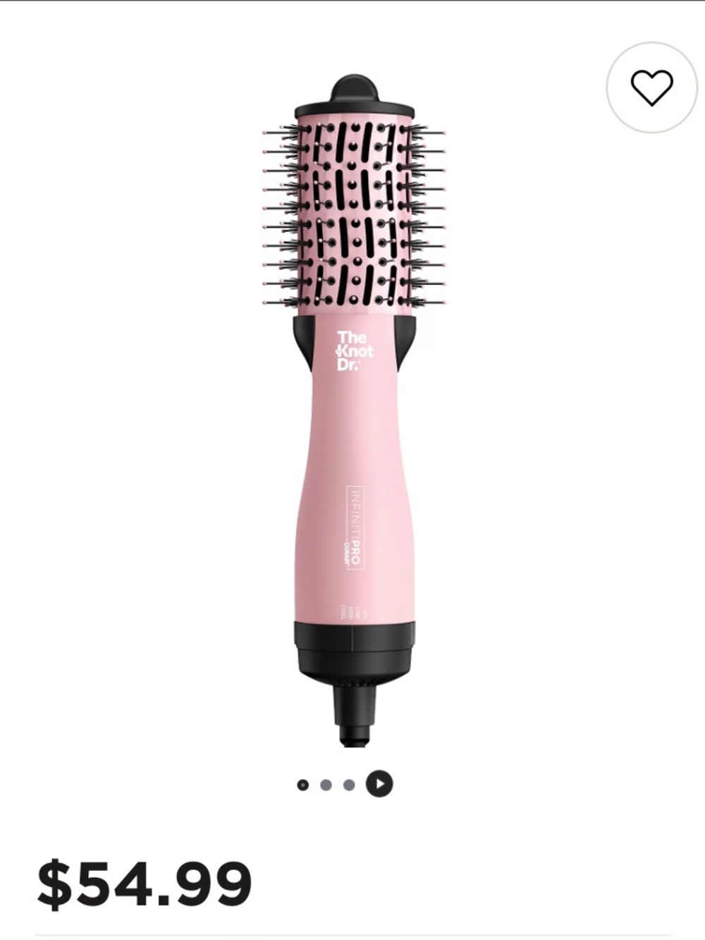 PINK 💕The Knot Dr. Pink Hot Air Styling Brush — Volumizing Hair Dryer Brush